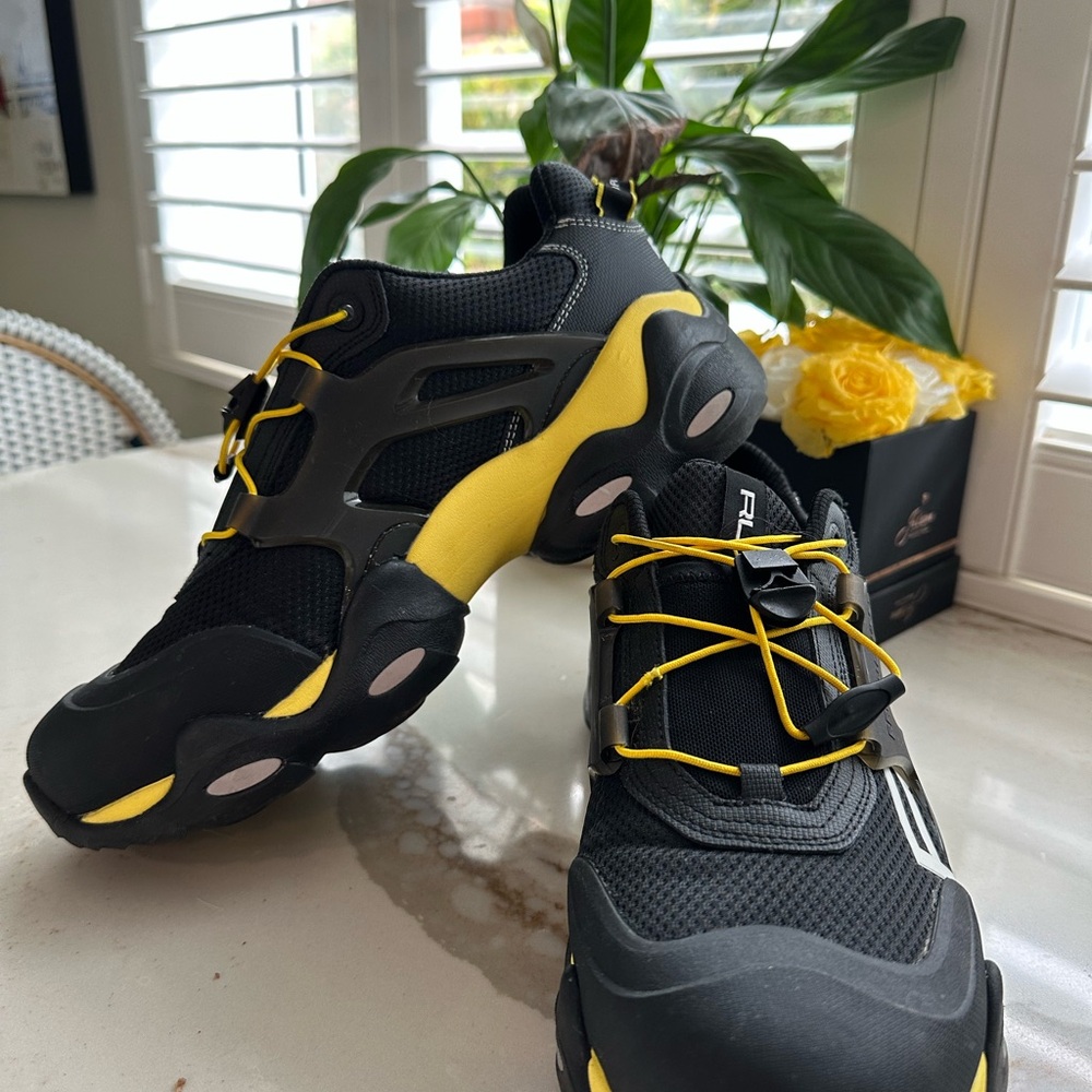Black and Yellow Athletic Sneakers